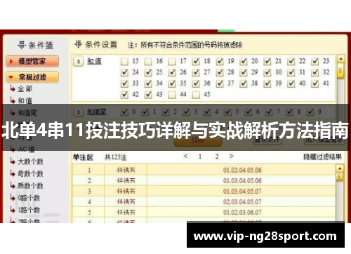 北单4串11投注技巧详解与实战解析方法指南